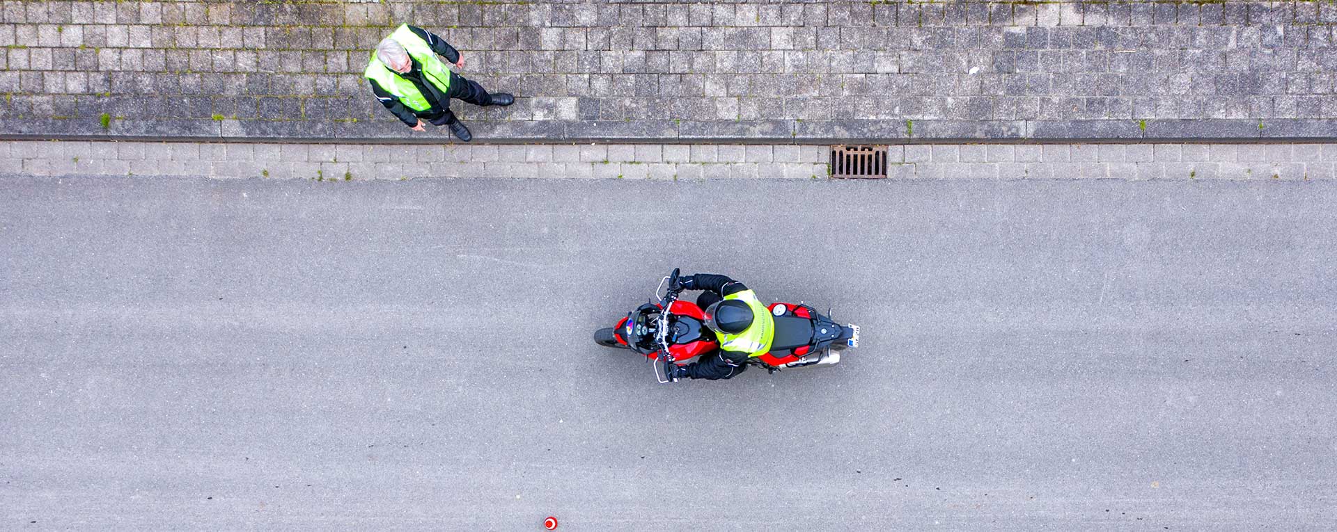 Luftbild Motorradausbildung in Stefans Fahrschule in Hamm
